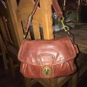 Ali Whiskey Leather Legacy Flap Shoulder Bag